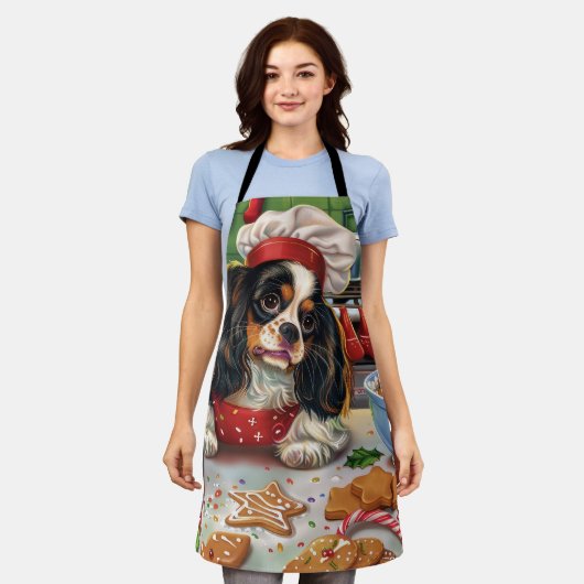 Cavalier King Charles Spaniel Bakken Kerstmis Schort (Gedragen)