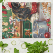 Cavalier King Charles Spaniel Bakken Kerstmis Theedoek (Gevouwen)