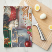 Cavalier King Charles Spaniel Bakken Kerstmis Theedoek (Quarter Fold)