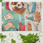 Cavalier King Charles Spaniel Bakken Kerstmis Theedoek (Gevouwen)