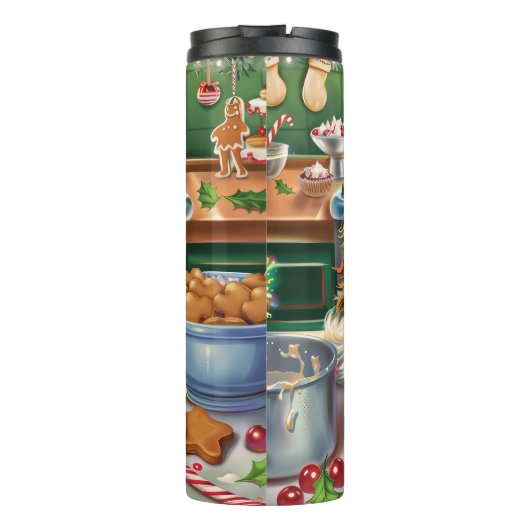 Cavalier King Charles Spaniel Bakken Kerstmis Thermosbeker (Achterkant)