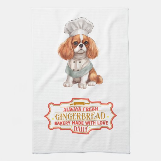 Cavalier King Charles Spaniel bakken peperkoek Theedoek (Verticaal)