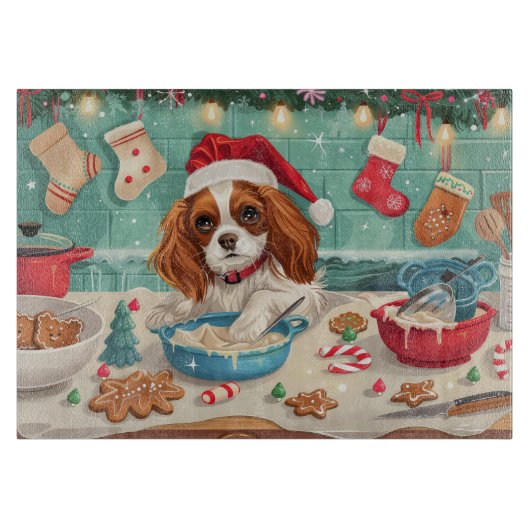 Cavalier King Charles Spaniel bakt Kerstmis Snijplank (Voorkant)