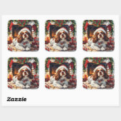 Cavalier King Charles Spaniel beroemd gemaakt door Vierkante Sticker (Vel)