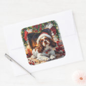 Cavalier King Charles Spaniel beroemd gemaakt door Vierkante Sticker (Envelop)
