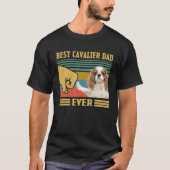 Cavalier King Charles Spaniel Best Dog Dad over Vi T-shirt (Voorkant)