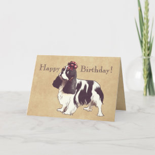 Cavalier King Charles Spaniel Birthday Card Kaart