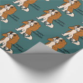Cavalier King Charles Spaniel Birthday Gift Wrap Cadeaupapier (Hoek)