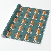 Cavalier King Charles Spaniel Birthday Gift Wrap Cadeaupapier (Uitgerold)