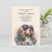 Cavalier King Charles Spaniel Birthday Kaart (Staand voorkant)