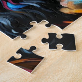 Cavalier King Charles Spaniel Black and Tan Kunst Legpuzzel (Zijkant)