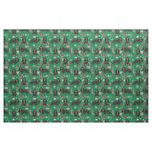 Cavalier King Charles Spaniel Black en tan xmas Stof (Fat Quarter)