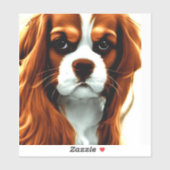 Cavalier King Charles Spaniel Blenheim Anime Sticker (Vel)