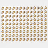 cavalier king charles spaniel blenheim cartoon fleece deken (Voorkant (Horizontaal))