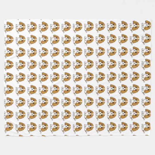 cavalier king charles spaniel blenheim cartoon fleece deken (Voorkant (Horizontaal))