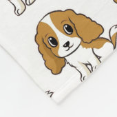 cavalier king charles spaniel blenheim cartoon fleece deken (Hoek)