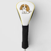 cavalier king charles spaniel blenheim cartoon golfheadcover (Voorkant)