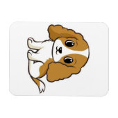 cavalier king charles spaniel blenheim cartoon magneet (Horizontaal)