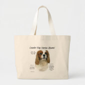 Cavalier King Charles Spaniel (Blenheim) Geschiede Grote Tote Bag (Voorkant)
