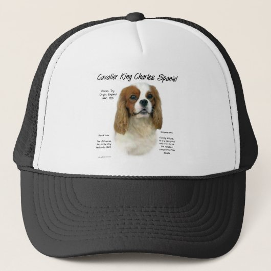 Cavalier King Charles Spaniel (Blenheim) Geschiede Trucker Pet (Voorkant)