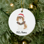 Cavalier King Charles Spaniel (Blenheim) Keramisch Ornament<br><div class="desc">Maak de mooie lijst dit jaar met een versiering van je favoriete kleine elf!</div>
