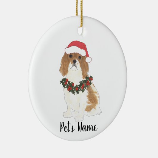 Cavalier King Charles Spaniel (Blenheim) Keramisch Ornament (Rechts)