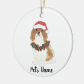 Cavalier King Charles Spaniel (Blenheim) Keramisch Ornament (Links)
