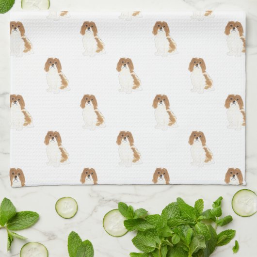 Cavalier King Charles Spaniel (Blenheim) Theedoek (Gevouwen)