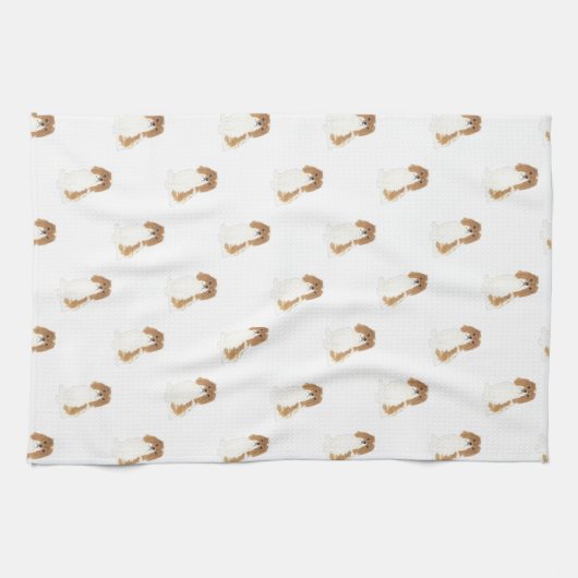 Cavalier King Charles Spaniel (Blenheim) Theedoek (Horizontaal)