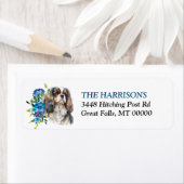 Cavalier King Charles Spaniel Bloemig  Etiket (Insitu)