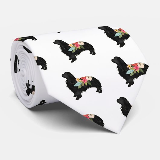 Cavalier King Charles Spaniel Bohemian Floral Stropdas (Opgerold)