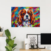 Cavalier King Charles Spaniel Bold Pop Art Poster (Thuiskantoor)