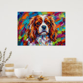 Cavalier King Charles Spaniel Bold Pop Art Poster (Keuken)