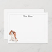 Cavalier King Charles Spaniel Border gepersonalise Notitiekaartje (Voorkant / Achterkant)