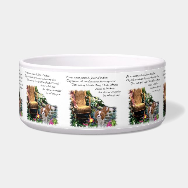 Cavalier King Charles Spaniel Bowl Voerbakje (Voorkant)