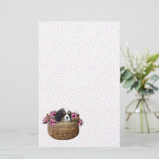 Cavalier King Charles Spaniel Briefpapier (Staand voorkant)