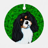 Cavalier King Charles Spaniel Button Metalen Ornament (Voorkant)