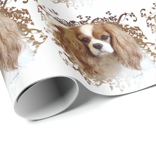 Cavalier King Charles Spaniel Cadeaupapier (Rol Hoek)