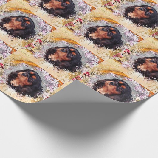 Cavalier King Charles Spaniel Cadeaupapier (Hoek)