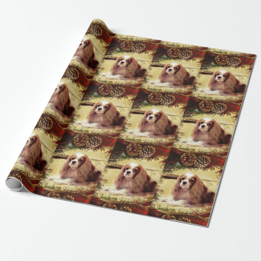 Cavalier King Charles Spaniel Cadeaupapier (Uitgerold)