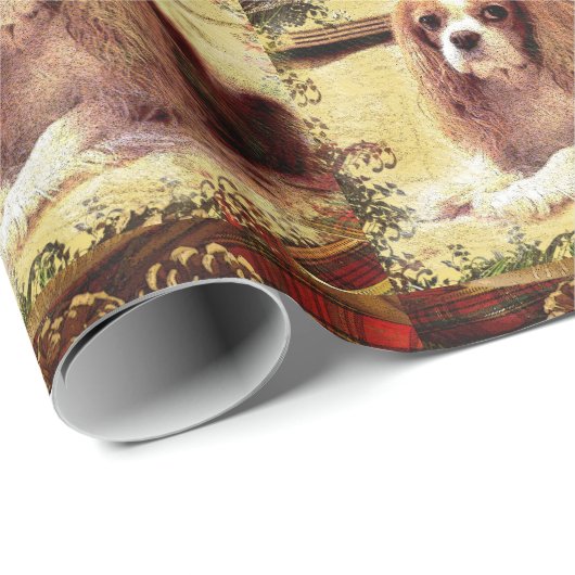 Cavalier King Charles Spaniel Cadeaupapier (Rol Hoek)