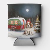 Cavalier King Charles Spaniel Caravan Kerstmis Blikjeskoeler (Voorkant)