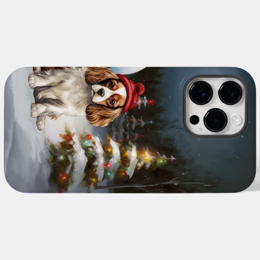 Cavalier King Charles Spaniel Caravan Kerstmis Case-Mate iPhone Case (Achterkant (horizontaal))