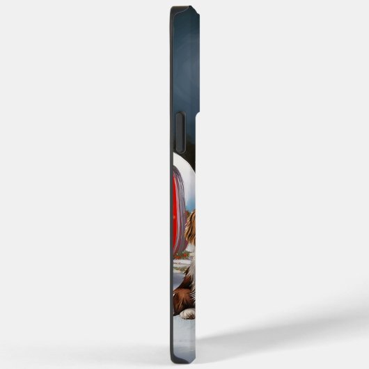 Cavalier King Charles Spaniel Caravan Kerstmis Case-Mate iPhone Case (Achterkant / Rechts)