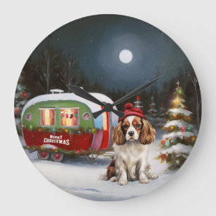 Cavalier King Charles Spaniel Caravan Kerstmis Grote Klok