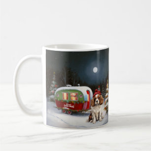 Cavalier King Charles Spaniel Caravan Kerstmis Koffiemok