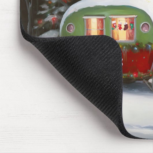 Cavalier King Charles Spaniel Caravan Kerstmis Muismat (Hoek)