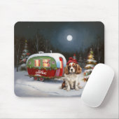 Cavalier King Charles Spaniel Caravan Kerstmis Muismat (Met muis)