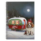 Cavalier King Charles Spaniel Caravan Kerstmis Notitieboek (Voorkant)