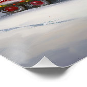 Cavalier King Charles Spaniel Caravan Kerstmis Perfect Poster (Hoek)